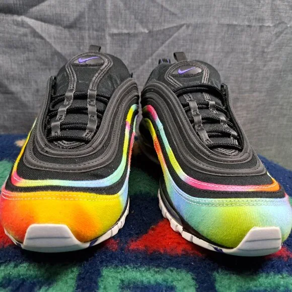 %Nike Air Max 97 Tie Dye Black Multicolor Rainbow CK0841-001 Men 8 - A1 - Picture 13 of 13